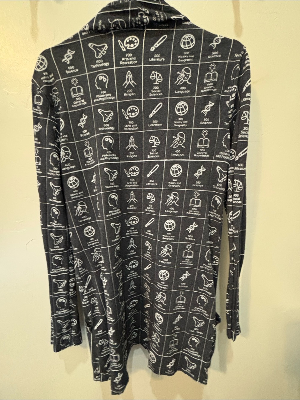 Svaha | Librarian Cardigan | Dewey Decimal System | Charcoal & White | S | VGUC - Picture 3 of 5